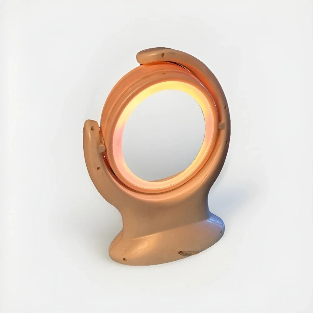 Conair Reflections LED Lighted Vanity Mirror Double Sided‎ Rotating Cream BE18LC